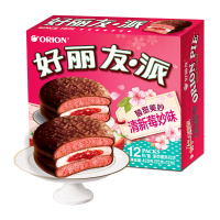 好丽友(Orion) 糕点 巧克力派 清新莓妙味12枚/盒 420g(新品尝鲜) 草莓味蛋糕 草莓派 营养早餐 休闲食品
