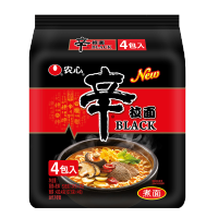 农心辛拉面BLACK四合一(134g*4)韩式拉面方便面