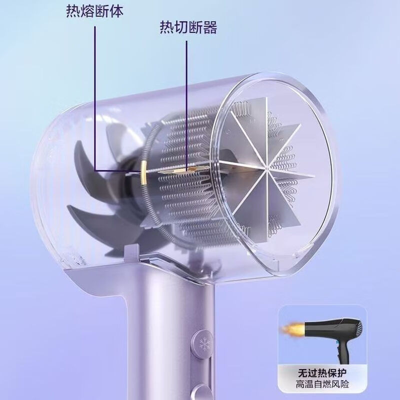 美的(Midea)家用护发负离子吹风机 FJ306极光紫高清大图