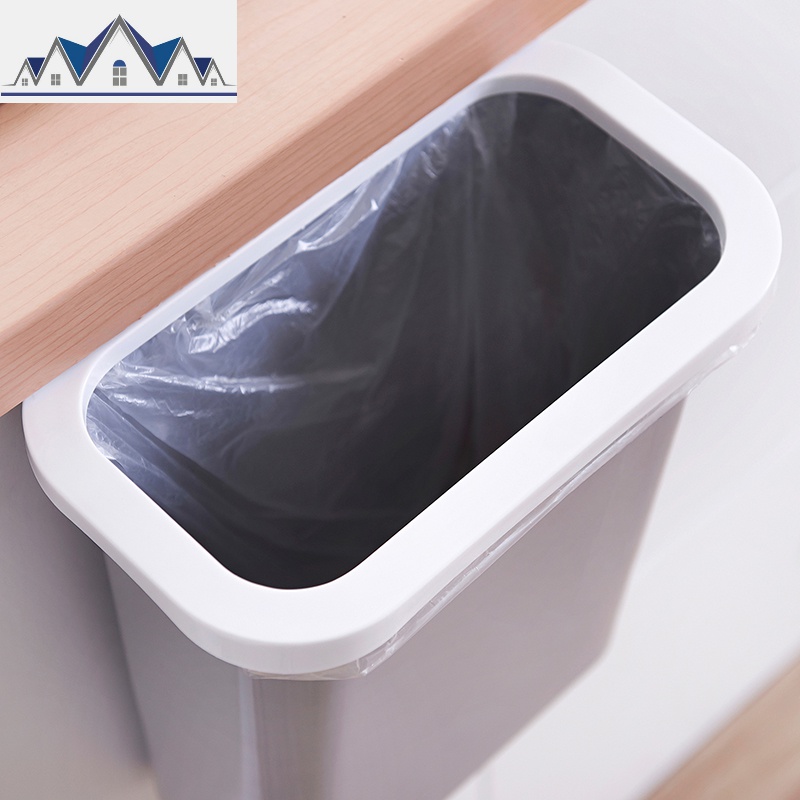 厨房水池边可挂式垃圾桶橱柜壁挂家用无盖塑料桌面收纳盒小纸篓 三维工匠高清大图