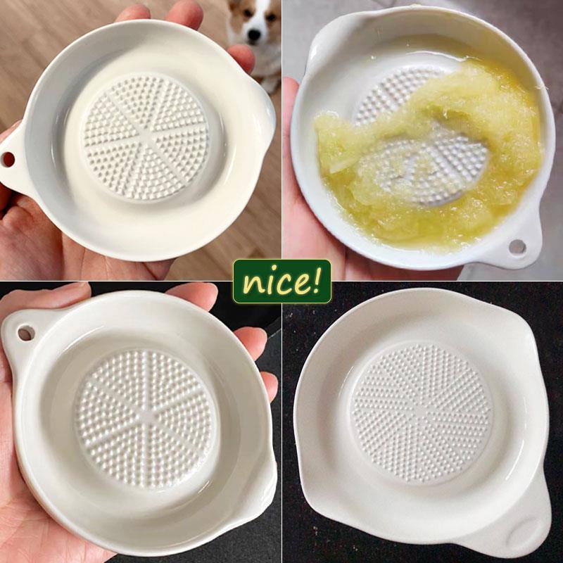 陶瓷研磨器捣蒜泥神器按压式蒜蓉生姜婴儿家用研磨碗日本日式菜泥宝宝