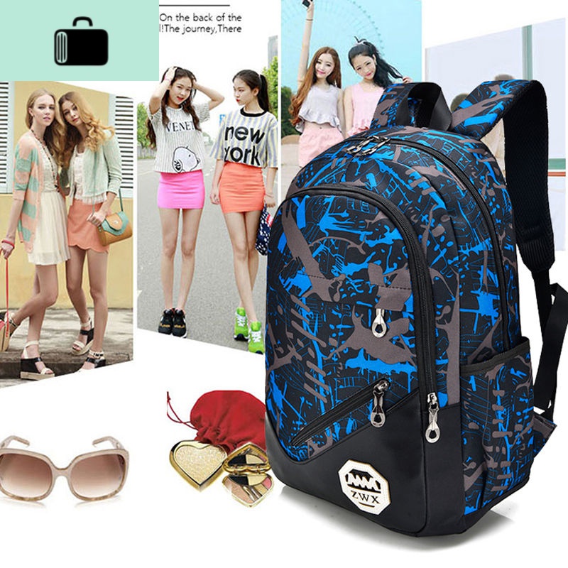 双肩包男女书包高中初中小学生书包男士大容量韩版旅游旅行背包NEW LAKE高清大图