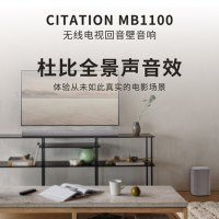 哈曼卡顿Citation MB1100 无线蓝牙杜比全景声回音壁音响5.1.2声道家庭影院音箱 客厅电视音响 迷你版灰色