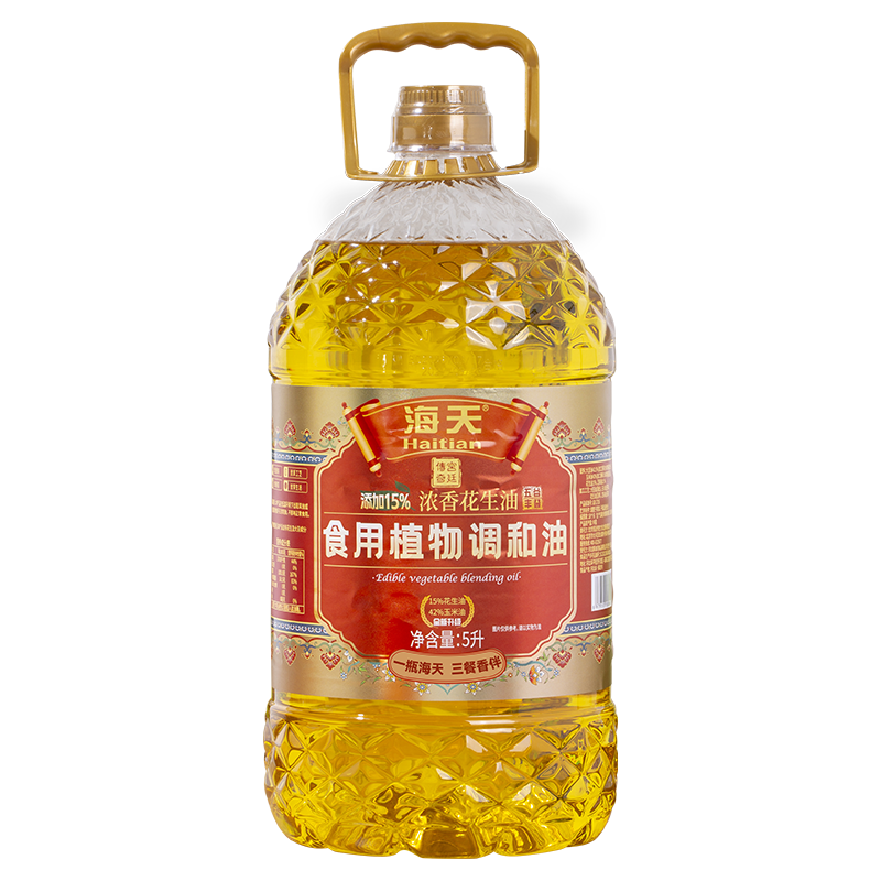 海天食用油植物调和油大桶装5L高清大图