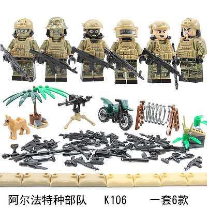 新年积木狼牙特战队人仔军事士兵公仔男孩子小人拼装人偶玩具 三角洲部队高清大图