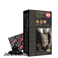 倍力乐黑金刚3盒装安全套 天然胶乳橡胶避孕套 男用黑色润滑大油量光面中号安全套套