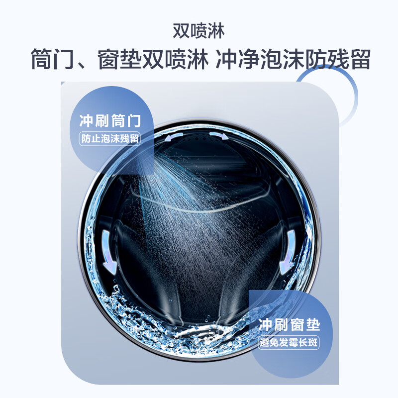 海尔(Haier)初色系列10公斤变频全自动滚筒洗衣机 除菌 1.1洗净比 AI动平衡 XQG100-606H高清大图