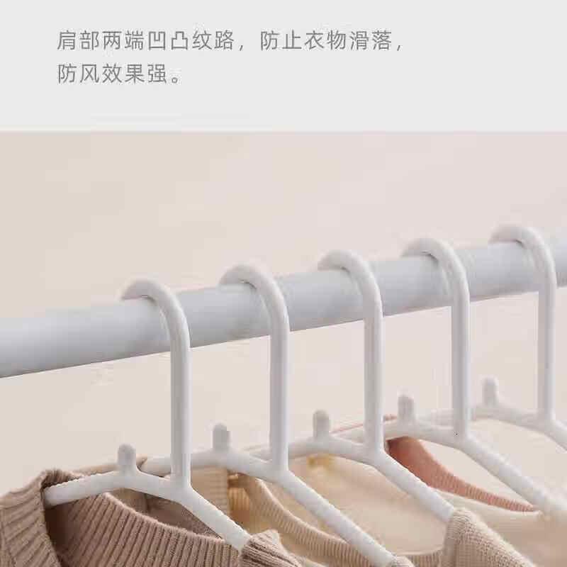 茶花(CHAHUA) 衣架 塑料家用挂衣撑 加厚晾晒衣服架 宿舍晾衣架 灰+粉20只高清大图