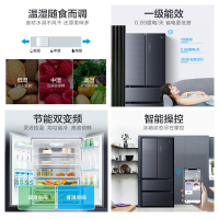 [19分钟急速净味]美的(Midea)508升 法式多门冰箱 高端系列 智能杀菌一级能效 BCD-508WTPZM(E)