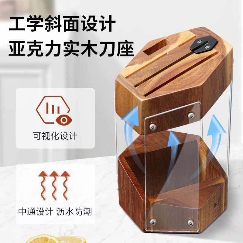 王麻子刀具七件套家用菜刀切菜切肉砍骨套装锋利厨师专用厨刀正品8138高清大图