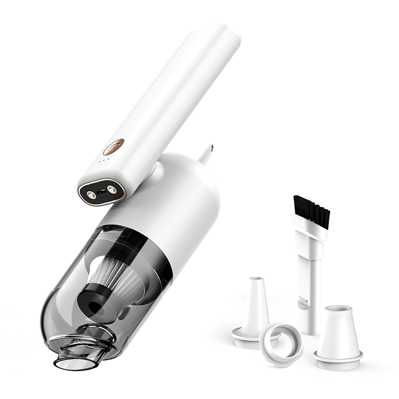 十足酷 迷你手持无线折叠吸尘器(白色) SZK-V60高清大图