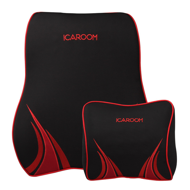 爱车屋(ICAROOM)汽车头枕腰靠套装 记忆棉车用护颈枕 简约车用护腰靠背垫靠枕四季可用 I16-870A