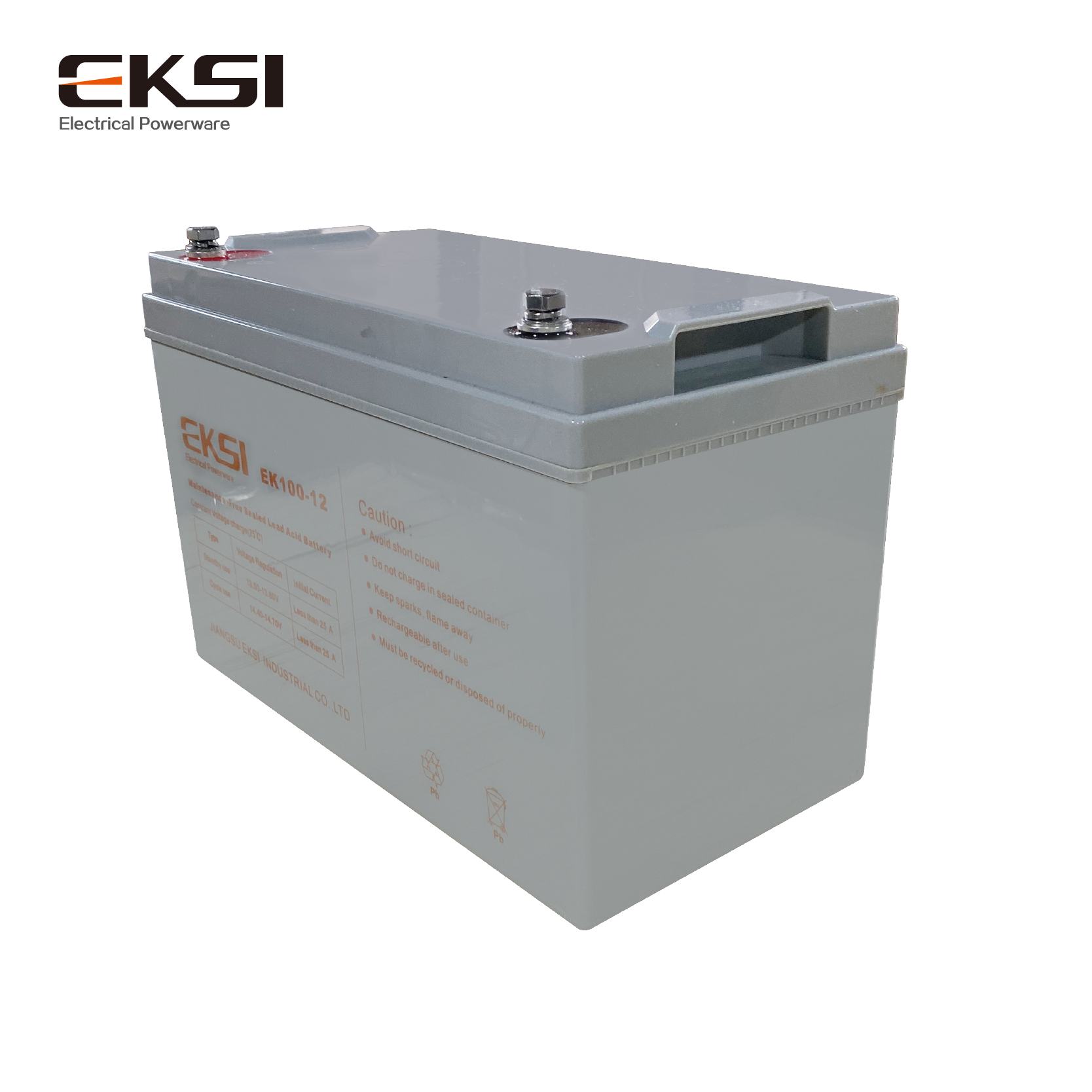 爱克赛(EKSI)ups用蓄电池EK100-12(12V100AH) 全新正品 阀控式铅酸免维护(7-10个工作日发货)高清大图