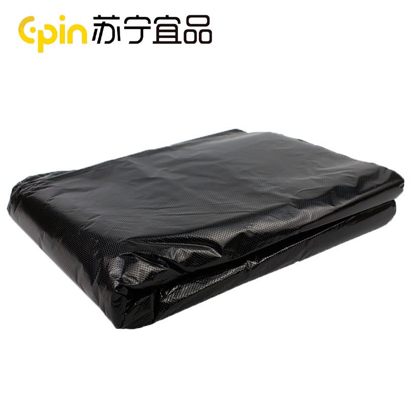 苏宁宜品厨房垃圾袋大号黑色平口式垃圾袋大桶塑料袋子50只 80*100CM SNYP-LJD20