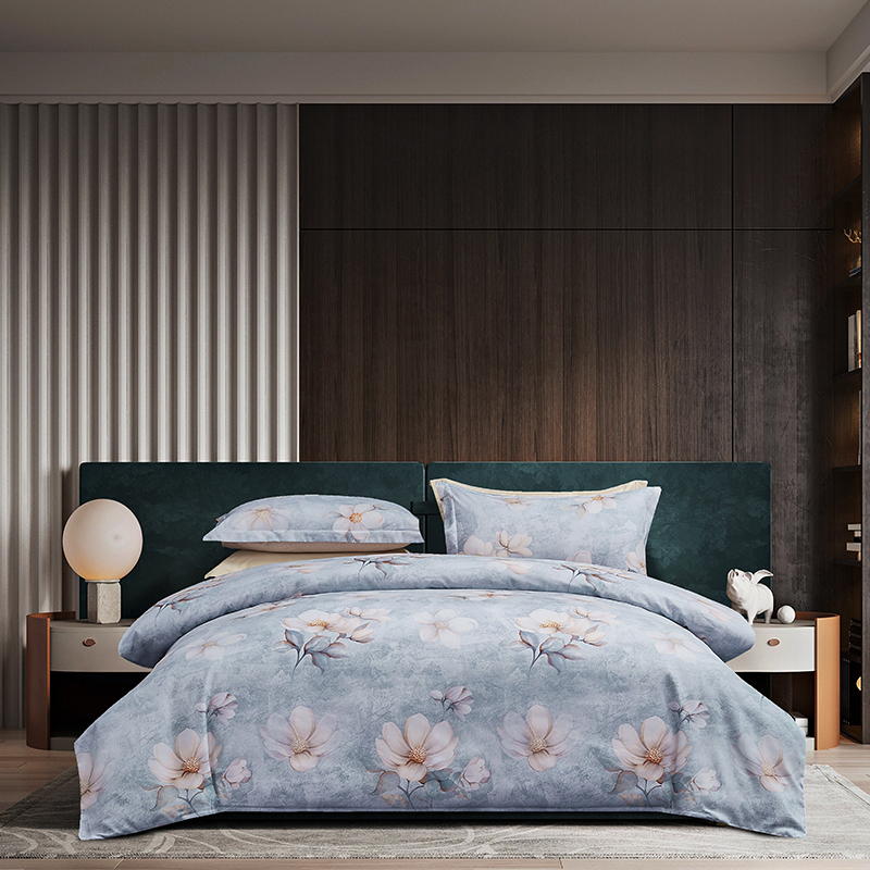 梦洁家纺 臻享超柔磨毛四件套：云梦花间1010189120高清大图
