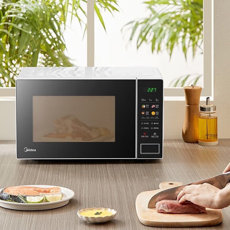 美的(Midea) 微波炉家用小型20升转盘加热 智能菜单PM20A2