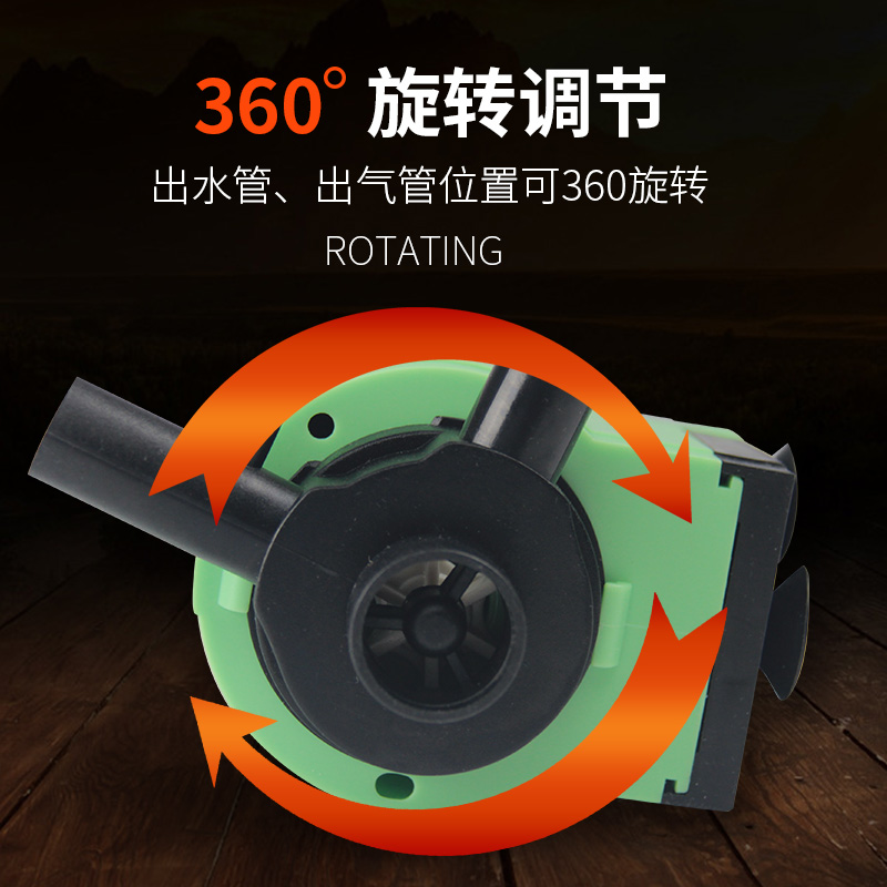 鱼缸三合一潜水泵过滤泵带增氧水族箱鱼缸过滤器抽水泵高清大图