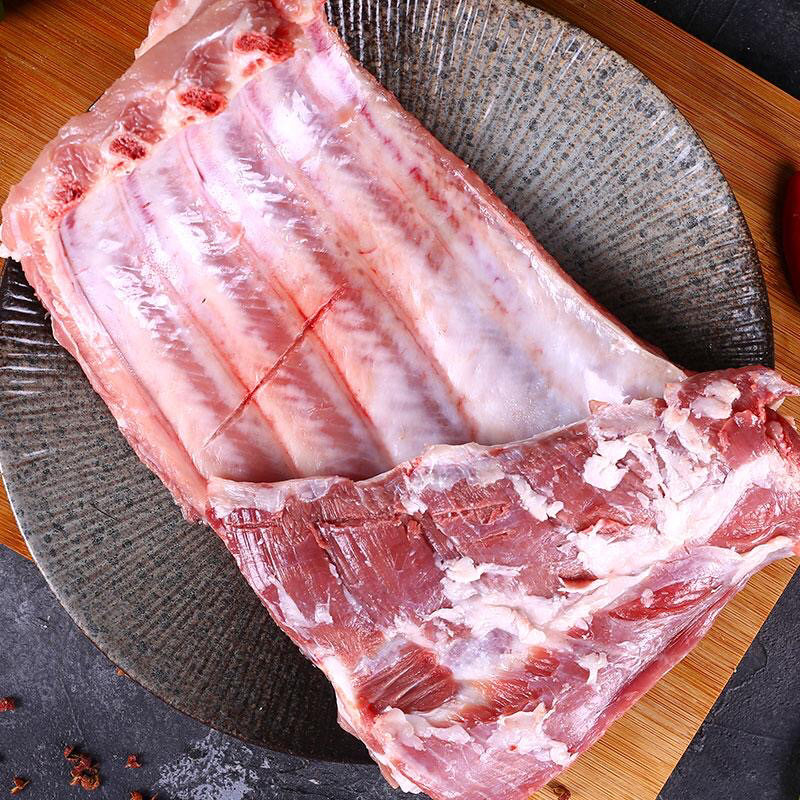 新鲜现杀排骨肋排黑土猪农家散养生鲜汤排骨500g 生鲜猪排骨500g