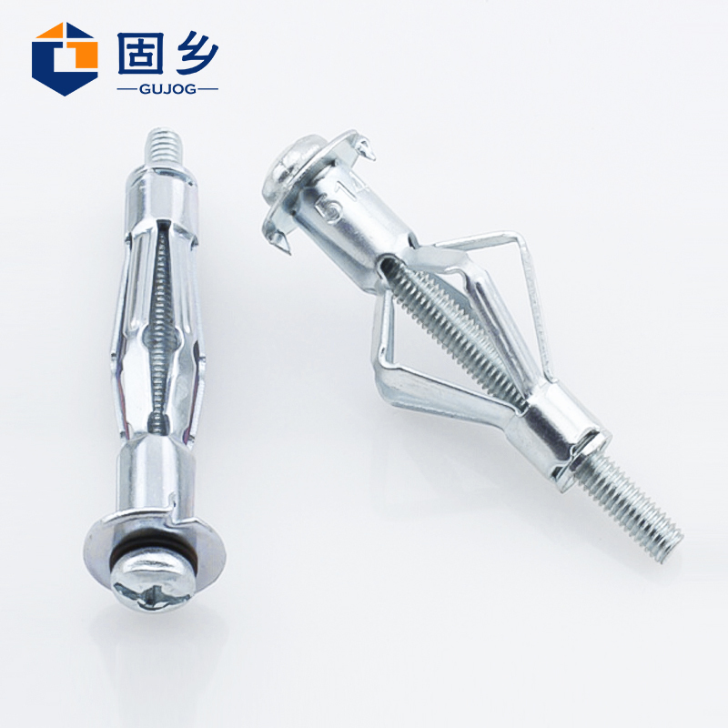 固乡（10只装）空心砖幕墙膨胀螺丝 锚栓 飞机膨胀管 石膏板中空胀塞 空心砖膨胀螺丝 【M4*38mm】
