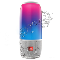 JBL PULSE3 音乐脉动三代 便携式蓝牙音箱 炫彩小音箱+低音炮 桌面音响 可免提通话 防水 珍珠白 脉动3脉动4