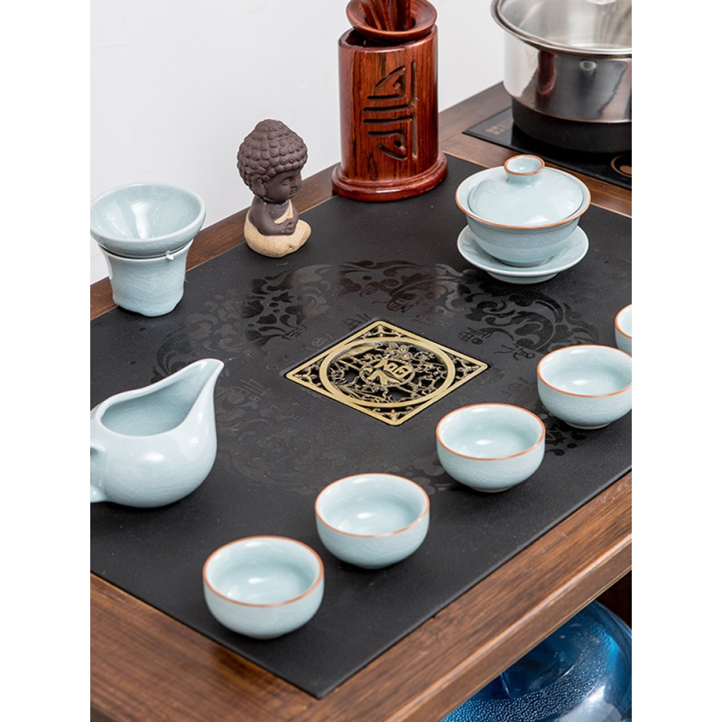 森美人茶几泡茶桌茶台移动茶车套装简约现代复古小户型几茶水架泡茶桌子