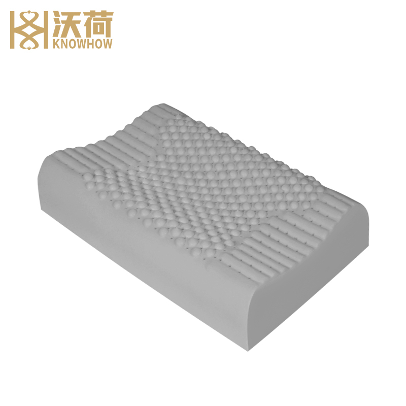 沃荷(KnowHow)泰国进口天然乳胶成人防螨竹炭颗粒按摩枕颈椎枕橡胶枕头枕芯乳胶枕