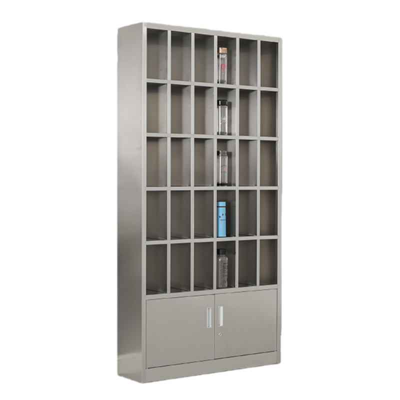 智叶舟不锈钢水杯柜30格90*25*180cm台高清大图