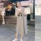 哺乳衣外出辣妈款夏季时尚产后外穿哺乳连衣裙潮妈喂奶衣服夏装女 黑色7分裤 M