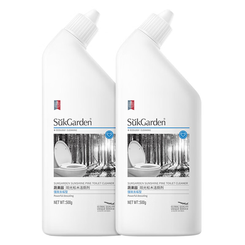 蔬果园洁厕灵松木香马桶清洁剂强力去污除味500g*2瓶SGY0313