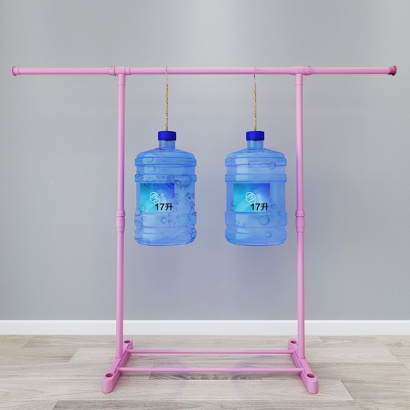 闪电客室内晾衣架伸缩升降晾衣杆落地折叠卧室单杆式家用简易阳台晒