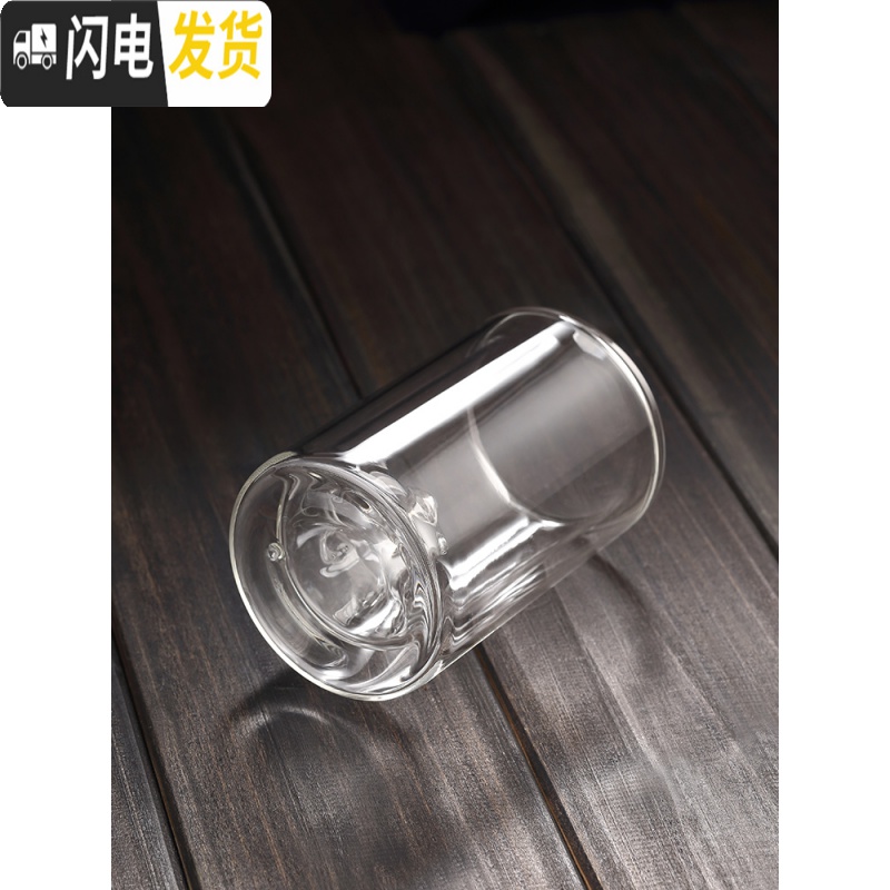 三维工匠富士山双层杯子男创意家用玻璃杯网红水杯夏天办公个性泡茶茶杯_360高清大图