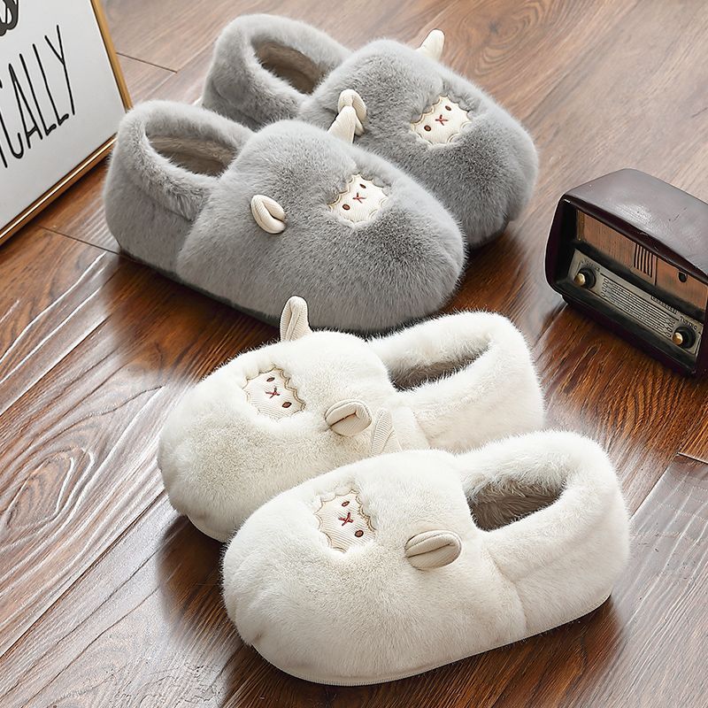 棉拖鞋女士冬季2023新款包跟室内家居情侣防滑保暖毛绒棉鞋男外穿