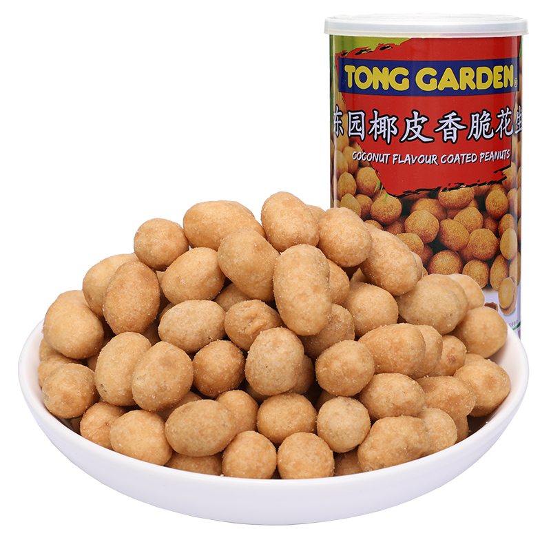 东园(Tong Garden) 椰皮香脆花生 200克 泰国原装进口零食
