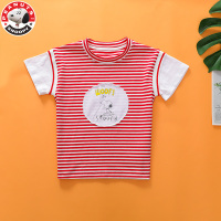 史努比(SNOOPY)童装儿童条纹t恤短袖男女童夏季新品中小童潮L008