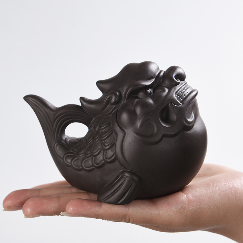 可养手工招财抱金三足金蟾紫砂貔貅摆件可养功夫茶具茶玩