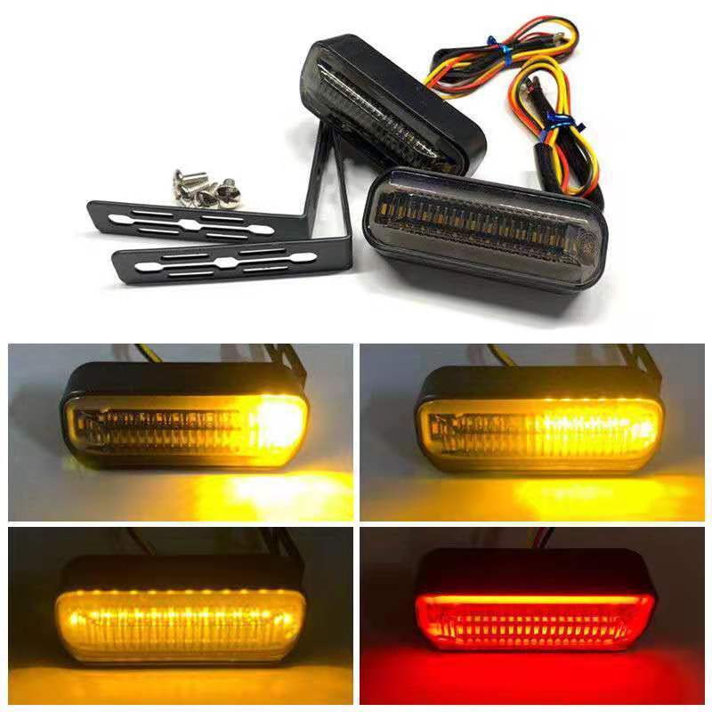 小牛n1s转向灯电动车改装led转弯灯摩托车配件12v流水灯防水高亮 冷光