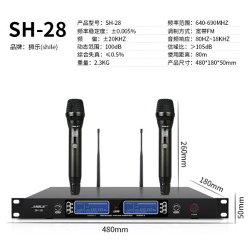 狮乐 (SHILE)AV108/BX402黑1拖2话筒/天琴十四号 专业中小型会议室视频音响系统调音台音柱功放音箱组合