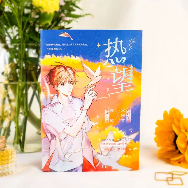 [醉染正版]热望 长佩文学网高口碑校园力作青春都市小说书随书附赠藏书票+拍立得+透卡+明信片高清大图