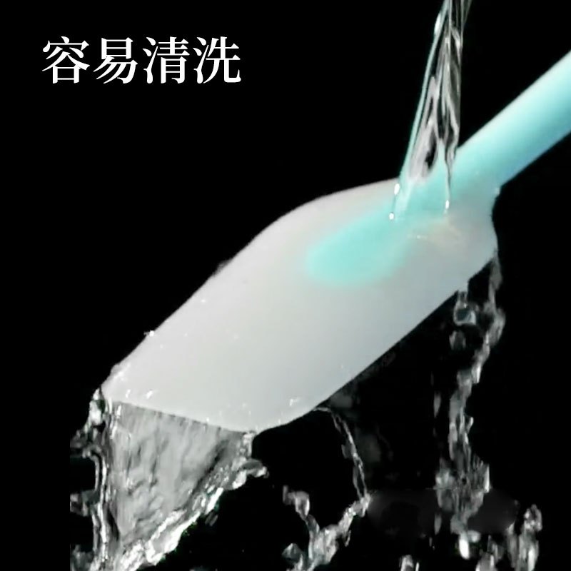 可高温一体式大号硅胶刮刀奶油搅拌抹刀铲子牛轧糖烘焙工具 敬平 大号-粉色