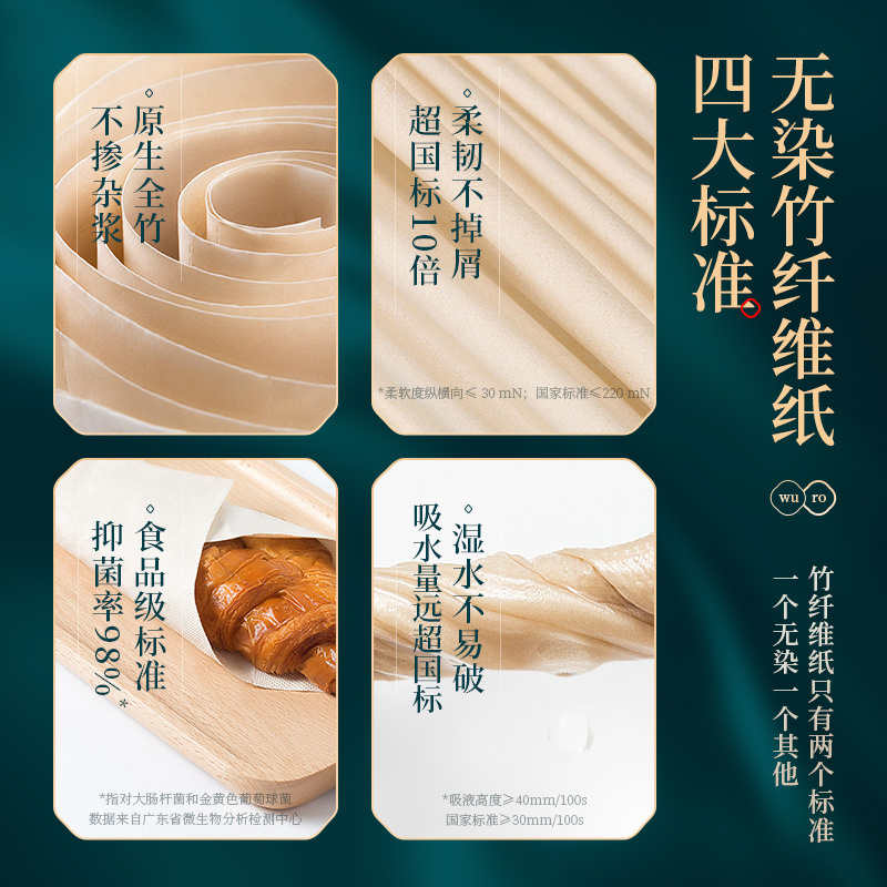 无染天然抑菌竹纤维4层 48包 手帕纸