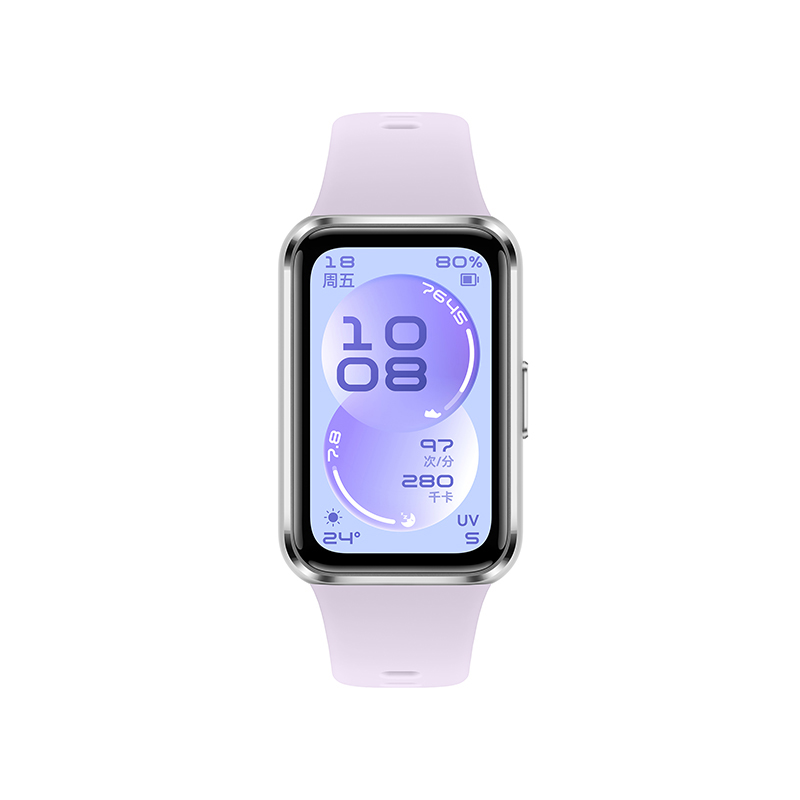 华为手环11 标准版 CDY-B29 流光紫 银色铝合金表壳+紫色氟橡胶表带高清大图