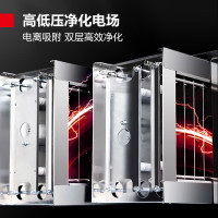 德玛仕 DEMASHI油烟净化一体机商用 不锈钢低空油烟净化器LZY-YT-J2400(5000风量2.4米长)电压可选