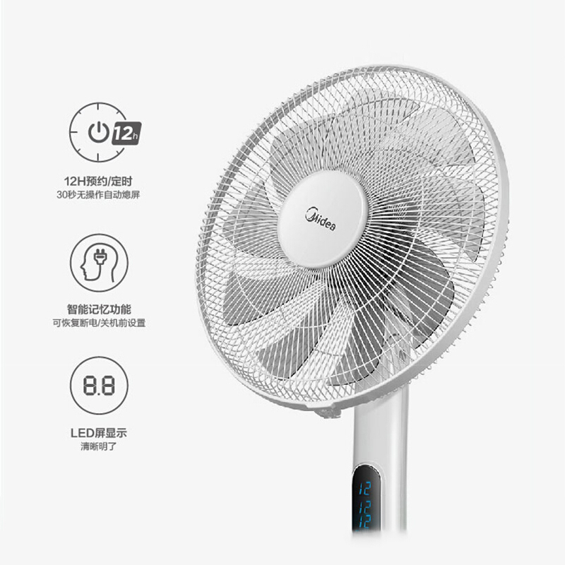美的 FS40-18AR 电风扇变频遥控落地扇电风扇静音节能9页风扇