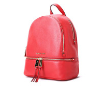 MICHAEL KORS 迈克高仕 女包 Rhea Zip 双肩包中号 字母金属标粒面皮
