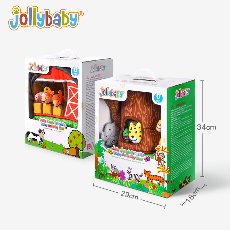 jollybaby婴儿2游戏毯满月宝宝礼盒早教玩具0-1岁新生儿礼物1663高清大图