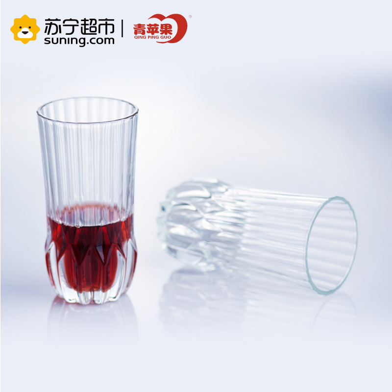 青苹果璀璨系列玻璃杯 水杯 洋酒杯 威士忌烈酒杯套装350ml6只装