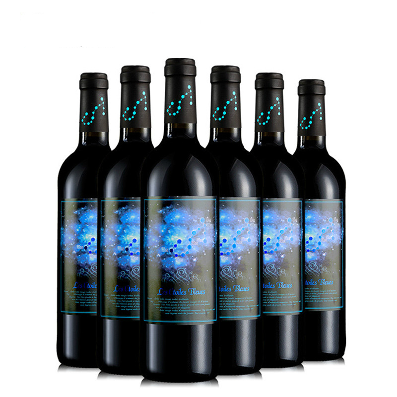 法国原瓶进口红酒整箱 梦诺蓝色星空干红葡萄酒750ml*6高清大图