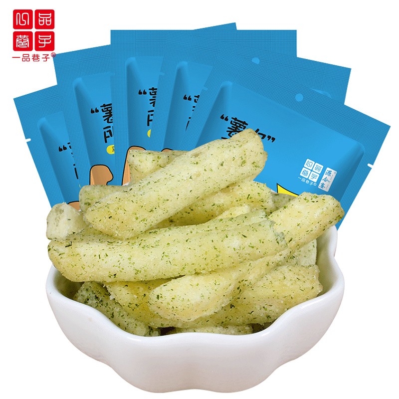 一品巷子 薯你所愿海苔芥末味薯条100g*5袋网红小吃休闲零食土豆条
