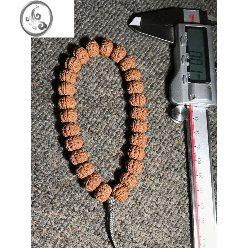 JiMi树王小金刚菩提手串单圈双龙核桃原籽文玩盘玩手串男佛珠手持手链