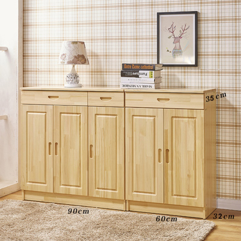 欧若凡实木鞋柜松木简约现代大容量收纳厅柜带抽屉多功能储物柜玄关柜